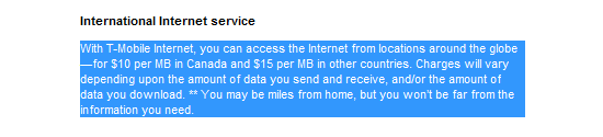 Speed and Cost (to the User)