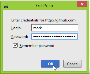 Android Studio GitHub Remote Login