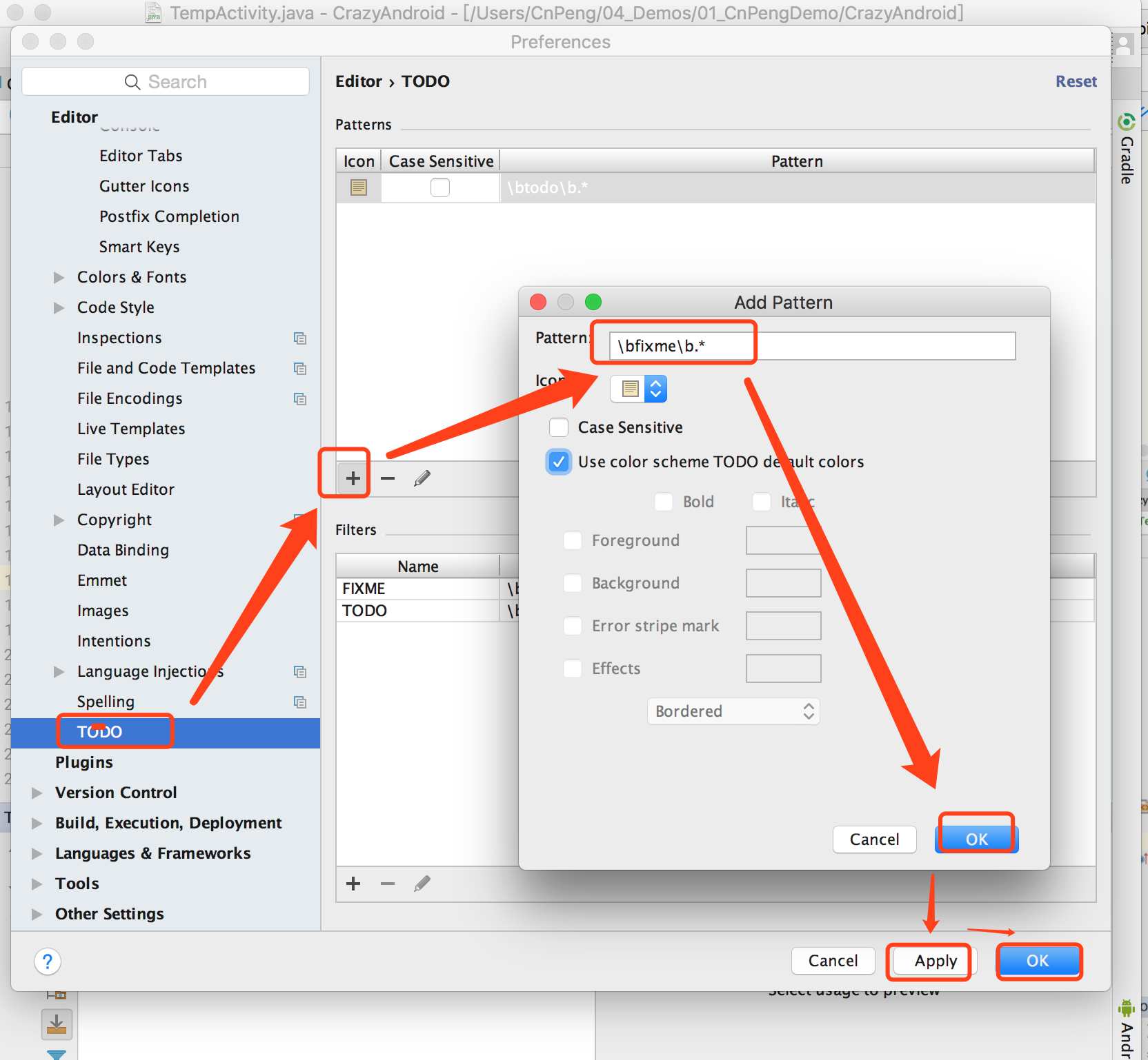 [AndroidStudio]TODOpatternsʧ޷ʹTODOĽ