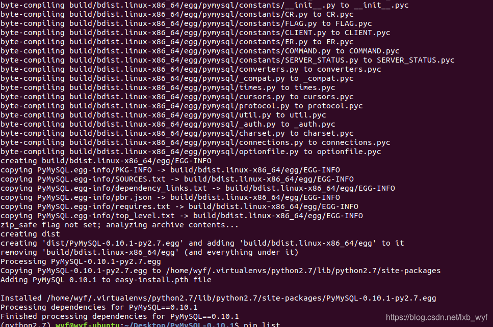 װPyMysql python setup.py egg_info Check the logs for full command output.