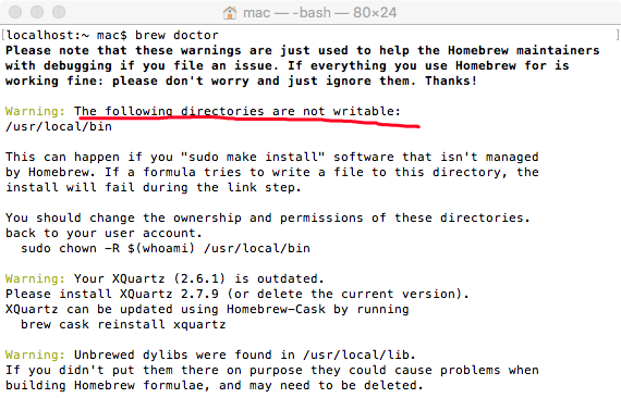 homebrewʹʱ: Error: Could not symlink bin/composer/usr/local