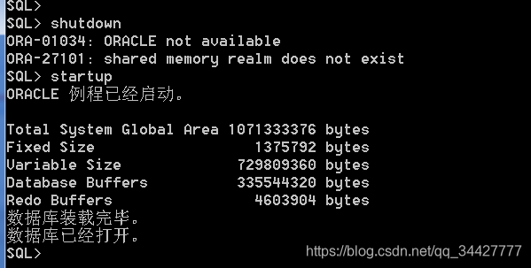 ORA-01034: ORACLE not available ֮