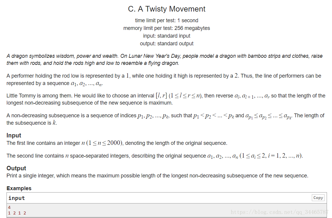 CF #462 div C - A Twisty Movement