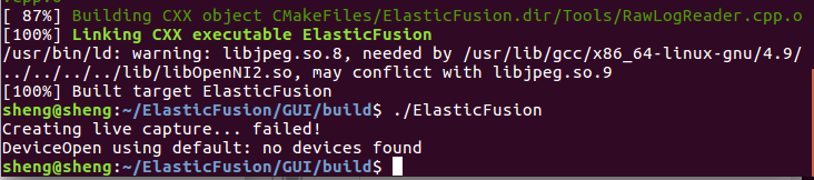 ElasticFusion: kinect-v2Ubuntu16.04Elasticfusion йʵ¼