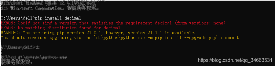 pip is a package and cannot be directly executedWinError 5]ܾ