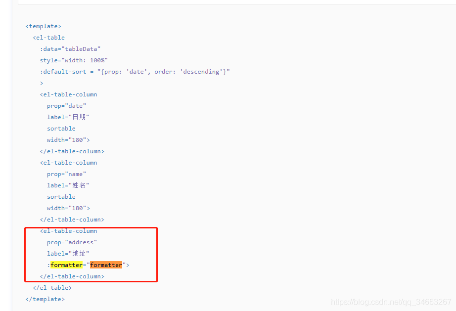 ElementUI el-table  formatter  scope template ͬʱ취