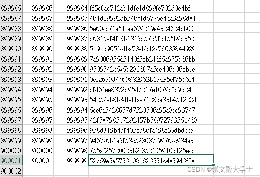 Excel 6λMD5ձ 100000-999999