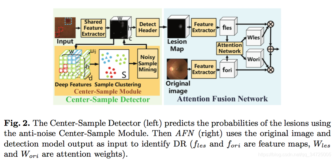 A Framework for Identifying Diabetic Retinopathy Based on Anti-noise Detection and Attention-Based