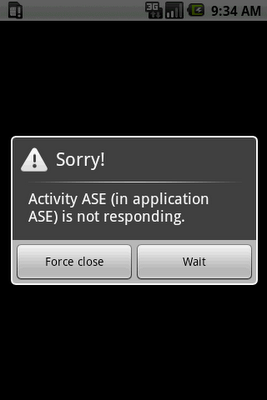 ASE not responding