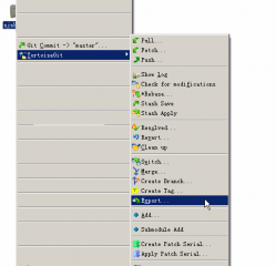 Git Menu Export
