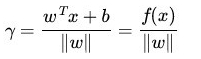 \mathrm{distance} = \frac{|\beta_{0} + \beta^{T} x|}{||\beta||}.