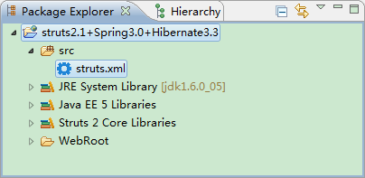 MyEclipseSSH Struts2.1+Spring3.0+hibernate3.3